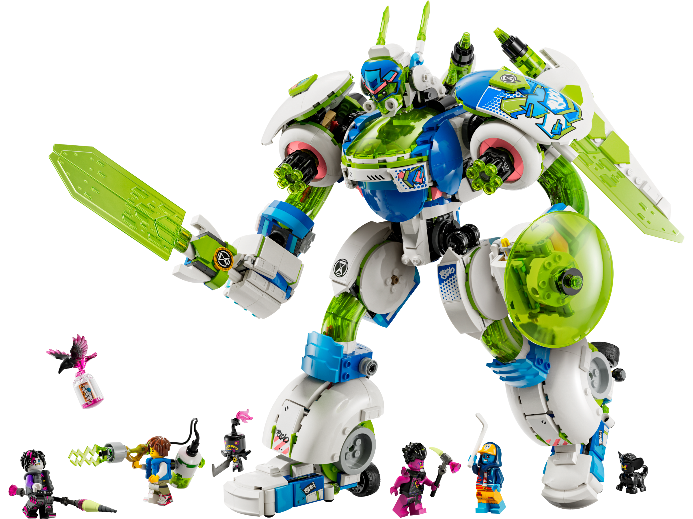 Lego Mateo and Z-Blob the Knight Battle Mech
