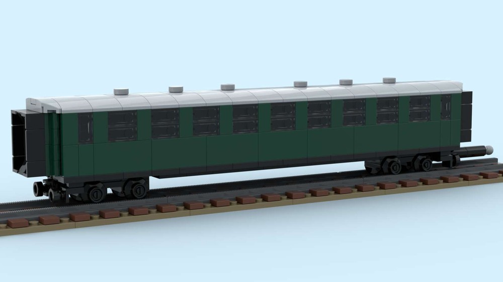 Lego Express Carriage in H0 scale for 4 stud wide track