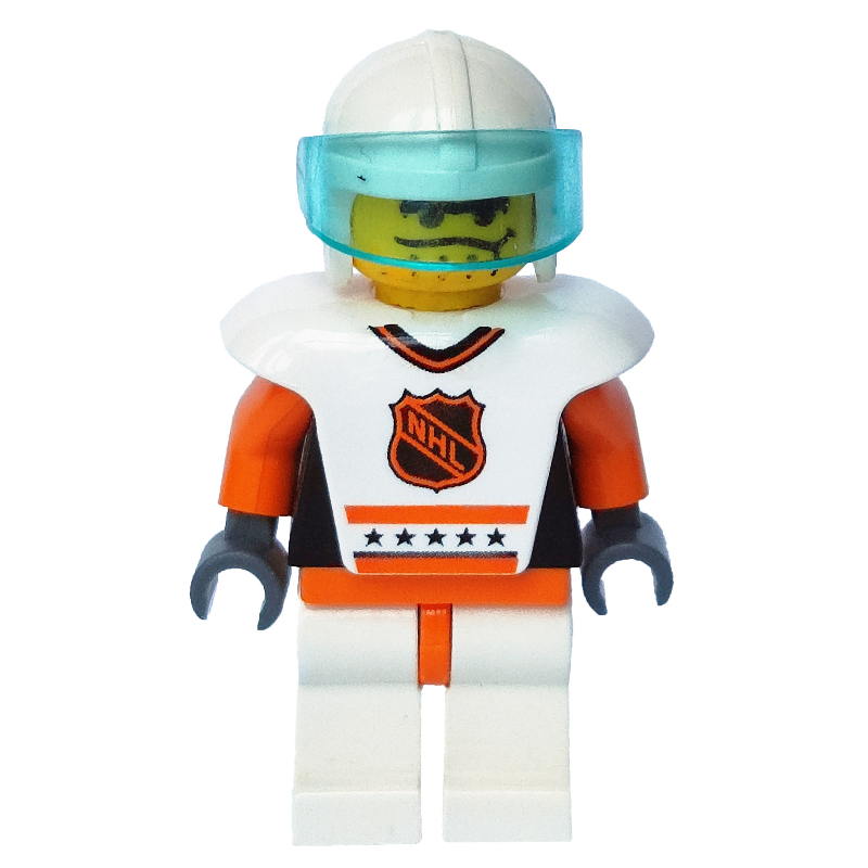 Lego Hockey Player White Vest #8