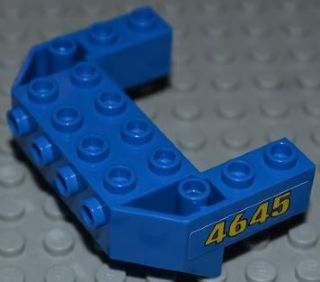 Lego Train Front Sloping Base with 4 Studs with Yellow '4645' Pattern on Both Sides (Stickers) - Set 4645 / Blue