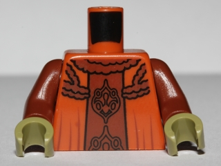 Lego Torso SW Neimoidian Viceroy Robe Pattern / Reddish Brown Arms / Olive Green Hands