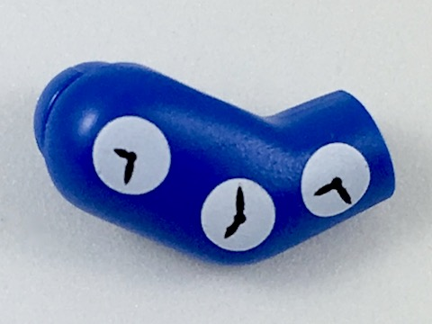 Lego Arm, Right with White Clocks Pattern / Blue