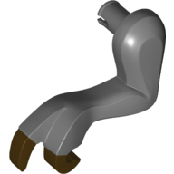 Lego Animal Body Part, Dinosaur, Tyrannosaurus Rex Arm / Leg, Left, Small, Dark Brown Claws Print