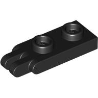 Lego Hinge Plate 1 x 2 with 2 Fingers and Hollow Studs / Black