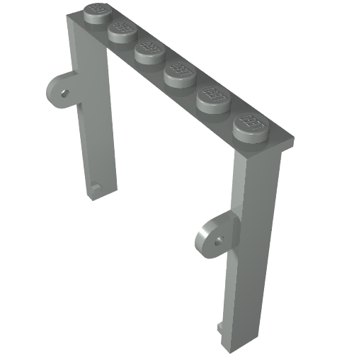 Lego Garage Door Frame (Old style) - Studs / Light Gray
