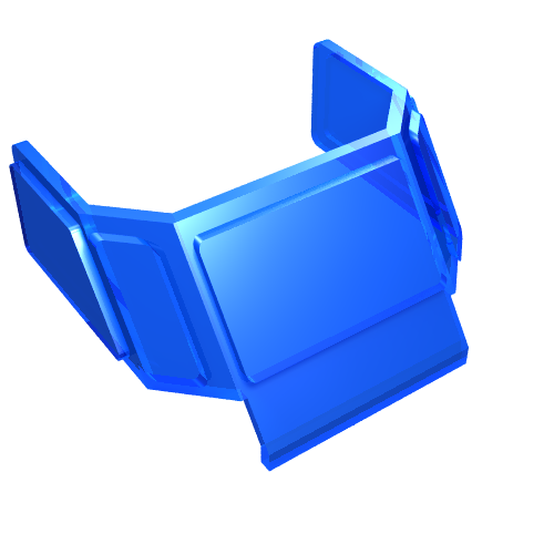 Lego Glass for Train Front Sloping Top / Trans-Dark Blue
