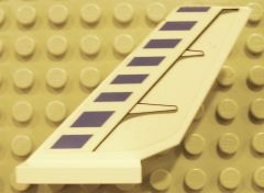 Lego Tail Shuttle with Blue Stripes and Black Contour Pattern on Left Side (Sticker) - Set 7700