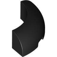 Lego Brick Round Corner 3 x 3 x 1 No Studs / Black