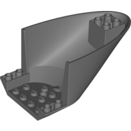 Lego Aircraft Fuselage Curved Aft Section 6 x 10 Bottom / Dark Bluish Gray