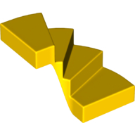 Lego Stairs, Left 6 x 6 x 4 / Yellow