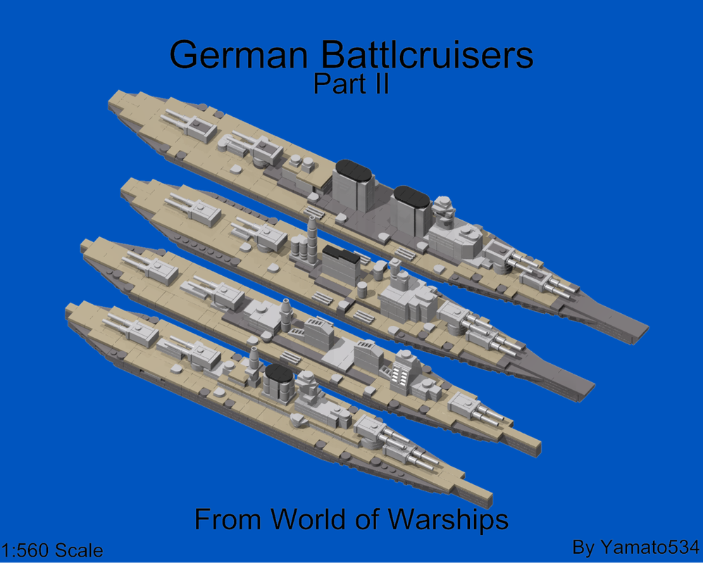 Lego 1:560 Scale German Battlecruisers(part 2)