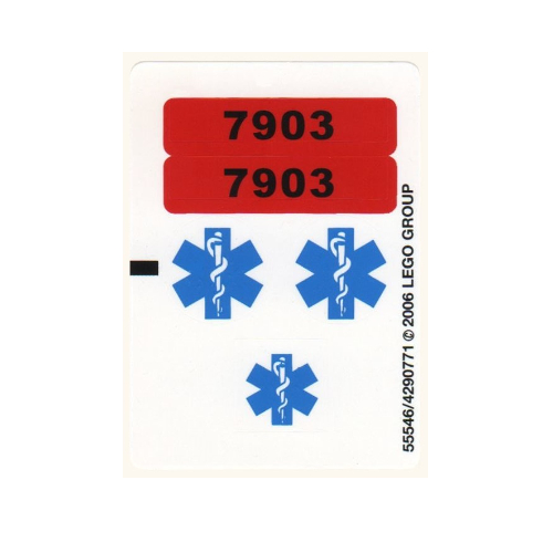 Lego Sticker Sheet for Set 7903-1