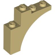Lego Brick Arch 1 x 4 x 3 / Tan
