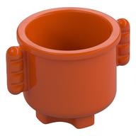 Lego Duplo Kettle with Closed Handles 2 x 2 x 1.5 / Reddish Orange