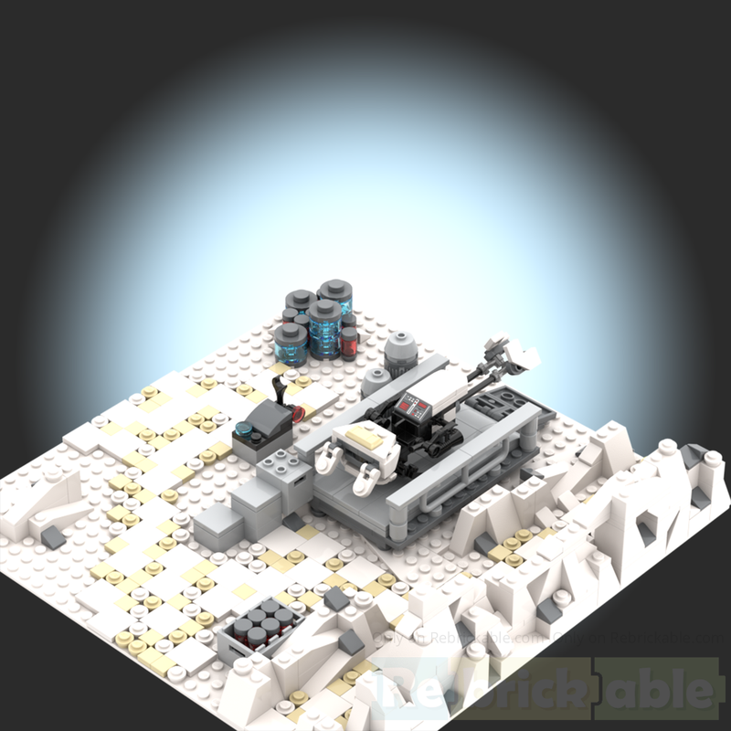 Lego Hoth vehicle storage and trenchline