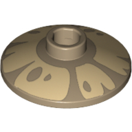 Lego Dish 2 x 2 Inverted [Radar] with Tan Mushroom Print