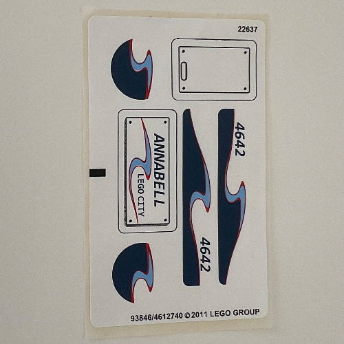 Lego Sticker Sheet for Set 4642-1 / [No Color/Any Color]