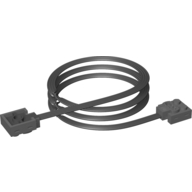 Lego Wire with Brick 2 x 2 x 2/3 with 1 x 2 Studs and Power Functions and 9V Connectors, 50cm, One Light Bluish Gray End / Dark Bluish Gray