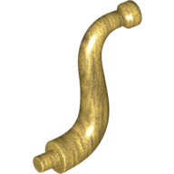 Lego Animal Body Part / Plant, Tail / Trunk / Tentacle / Tongue / Vine / Tree Branch (Short Tip) / Pearl Gold