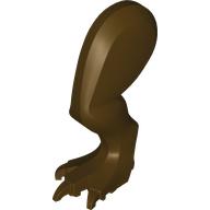 Lego Animal Body Part, Dinosaur, Carnotaurus Leg, Left, with Pin, Black Claws and Dark Brown Spots over Dark Tan Print - Left / Tan