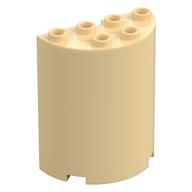 Lego Cylinder Half 2 x 4 x 4 / Tan