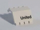 Lego Panel 2 x 4 x 3 1/3 with Hinge with 'United' Pattern (Sticker) - Set 1682