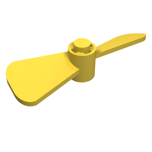 Lego Propeller 2 Blade Twisted / Yellow