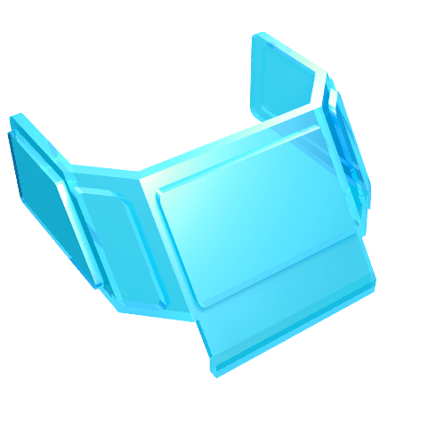 Lego Glass for Train Front Sloping Top / Trans-Light Blue