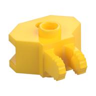 Lego Hinge 1 x 2 Locking with 2 Fingers and Towball Socket, 9 Teeth / Yellow
