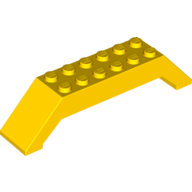 Lego Brick Sloped 45° 10 x 2 x 2 Double / Yellow