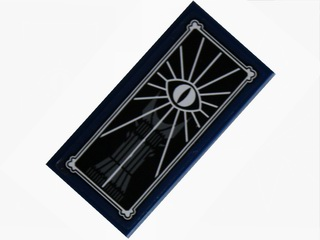 Lego Tile 2 x 4 with Drawing of Barad-dûr and The Eye of Sauron Pattern (Sticker) - Set 10237