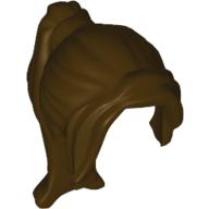 Lego Hair Ponytail Long with Side Bangs / Dark Brown