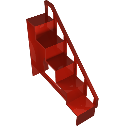 Lego Fabuland Stairs, Large / Red