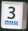 Lego Minifigure Vest with Number 3 and Gravity Games Pattern on Both Sides (Stickers) - Set 3536 / White