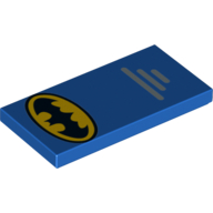 Lego Tile 2 x 4 with Batman Logo Print