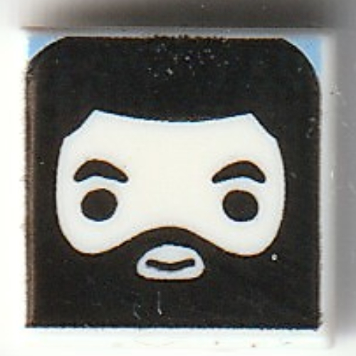 Lego Tile 1 x 1 with Rubeus Hagrid Print
