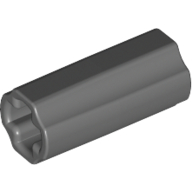 Lego Technic Axle Connector Smooth [with x Hole + Orientation] / Dark Bluish Gray