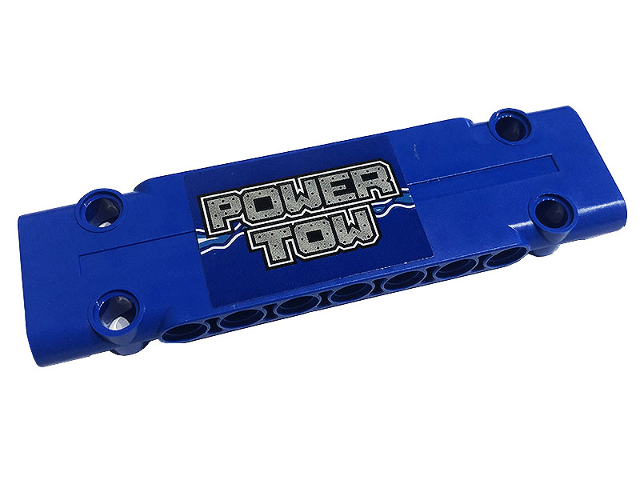Lego Technic, Panel Plate 3 x 11 x 1 with Siver 'POWER TOW' and Lightning Pattern Model Right Side (Sticker) - Set 42128