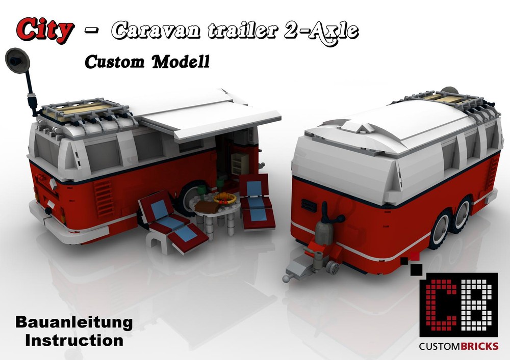 Lego Custom T1 Caravan - Trailer 2-axle