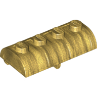 Lego Treasure Chest Lid [Thick Hinge] / Metallic Gold