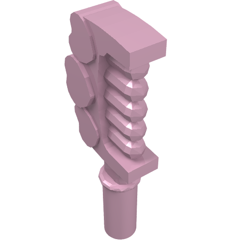 Lego Equipment Comb with Handle and 3 Hearts [Hair Accessory] / Bright Pink