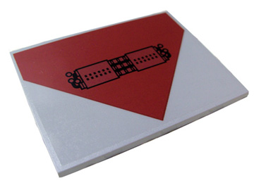 Lego Slope 10 6 x 8 with SW AT-TE Top Engine Exhaust Pattern (Sticker) - Set 7675