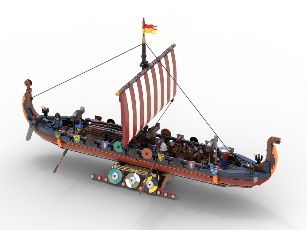 Lego Vikingship display stand