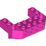 Lego Brick Special, Train Front Sloping Base Wedged with 4 Studs on Front and 2 x 4 Cutout / Dark Pink