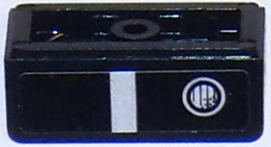 Lego Slope 30 1 x 2 x 2/3 with Chevrolet Camaro Fog Light / Bumper Pattern Model Left Side (Sticker) - Set 75874