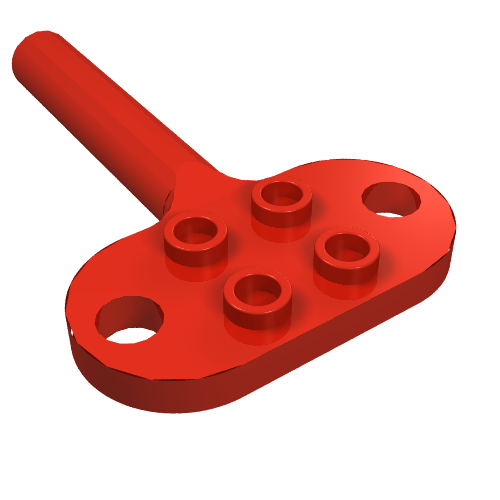 Lego Motor Wind-Up 4 x 10 x 3 Key / Red