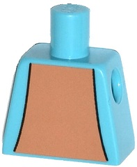 Lego Torso Simpsons Vest over Nougat Shirt Pattern / Medium Azure