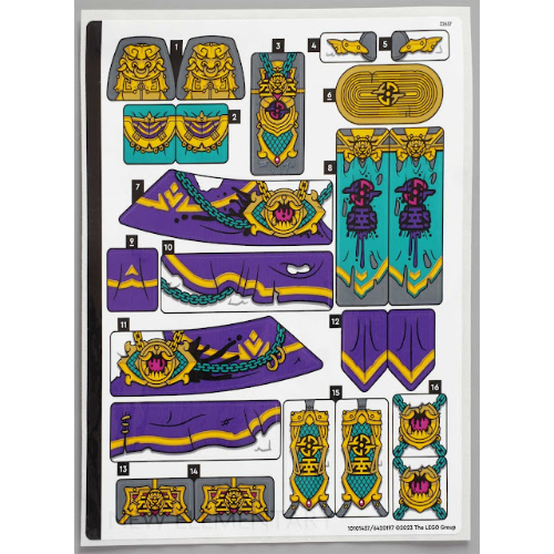Lego Sticker Sheet for Set 80043-1