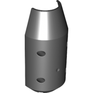 Lego Tipper Drum 3 x 6 x 10 Cement Mixer Half with 4 Technic Pin Holes / Black