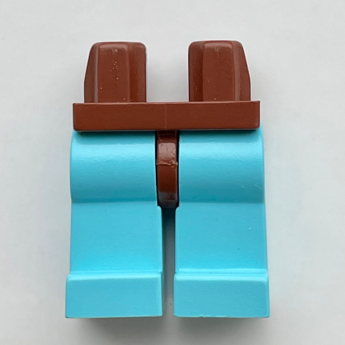Lego Hips and Sky Blue Legs / Reddish Brown